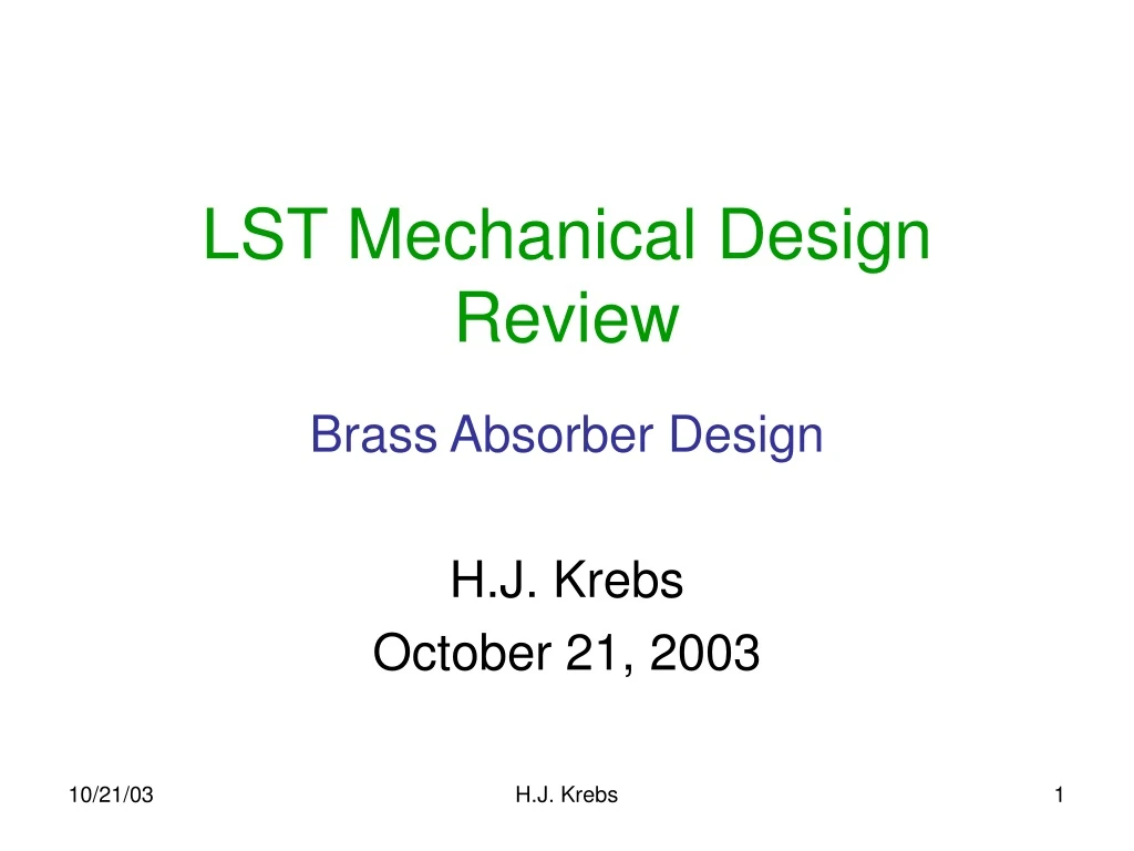 lst mechanical design review