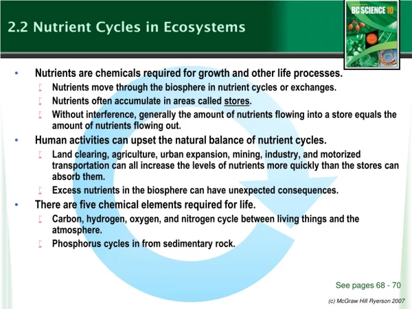 2.2  Nutrient Cycles in Ecosystems