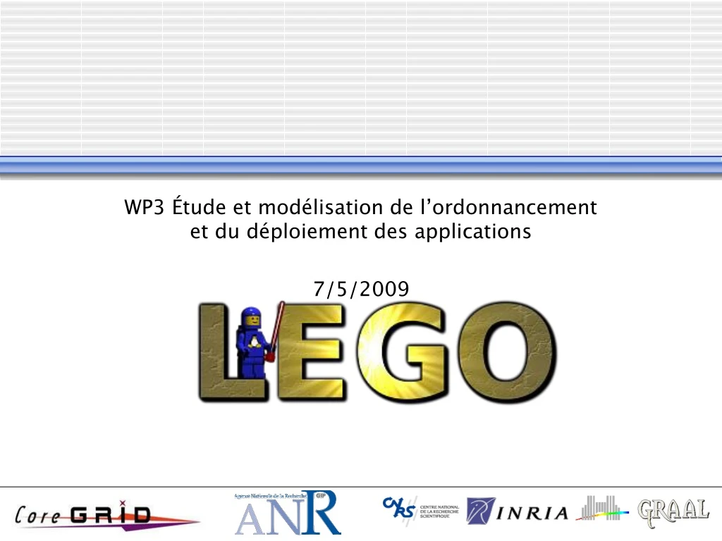 wp3 tude et mod lisation de l ordonnancement et du d ploiement des applications 7 5 2009