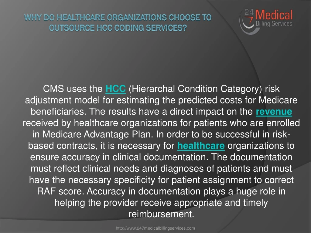 why do healthcare organizations choose to outsource hcc coding services