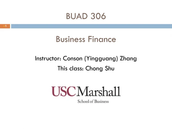 BUAD 306 Business Finance