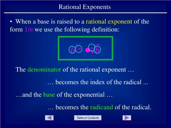 Rational Exponents