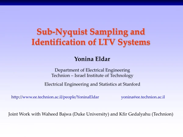 Sub-Nyquist Sampling and Identification of LTV Systems
