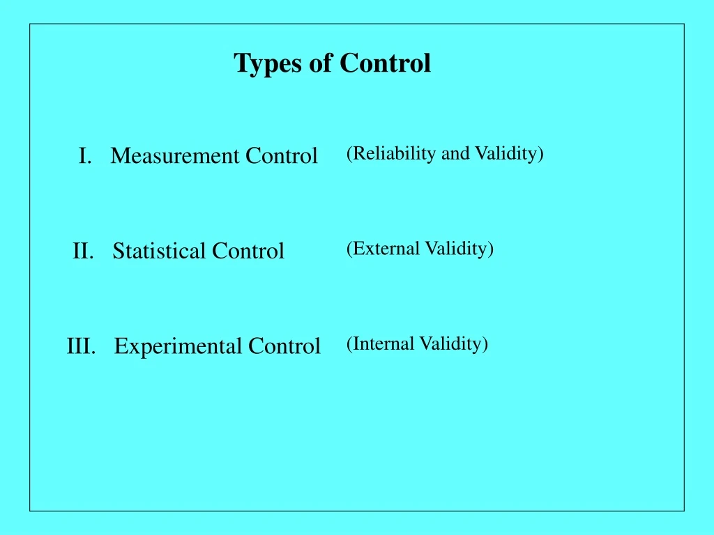 types of control