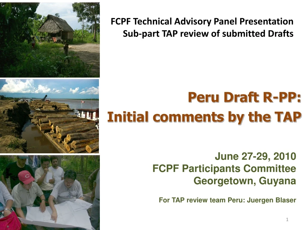 fcpf technical advisory panel presentation sub part tap review of submitted drafts