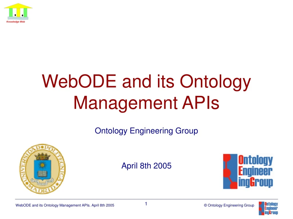 webode and its ontology management apis