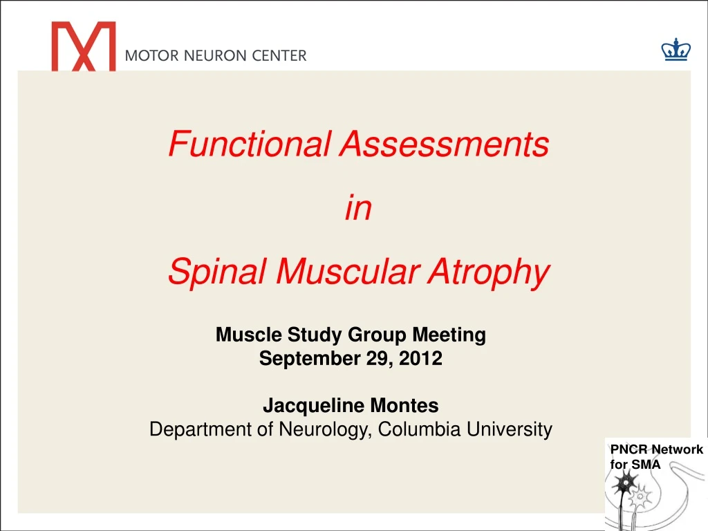 functional assessments in spinal muscular atrophy