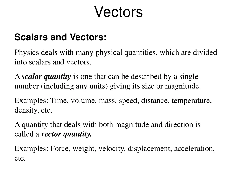 vectors