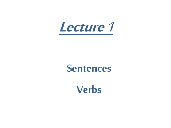 Lecture  1