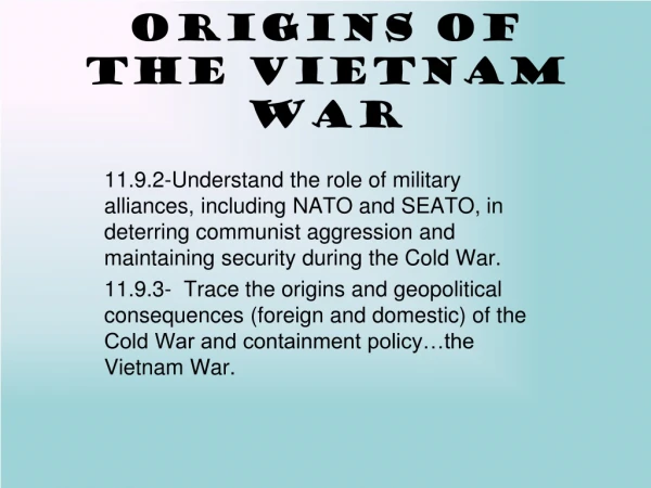 Origins of the Vietnam War