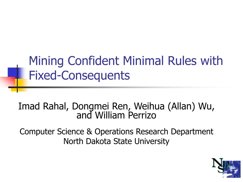 mining confident minimal rules with fixed consequents