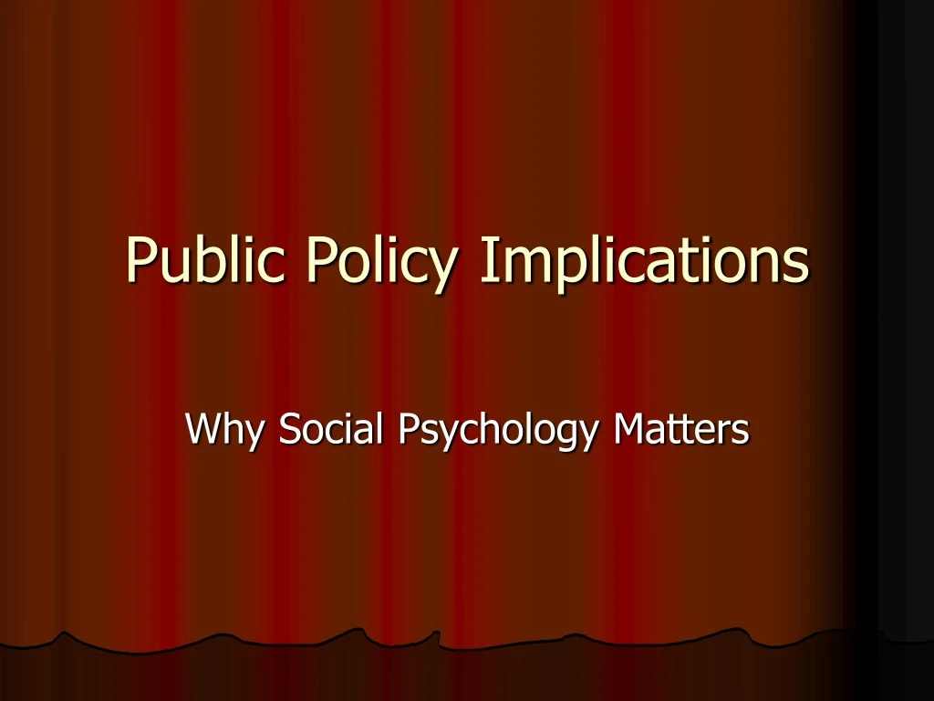 public policy implications