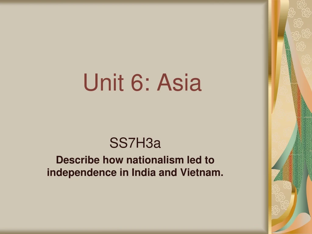 unit 6 asia