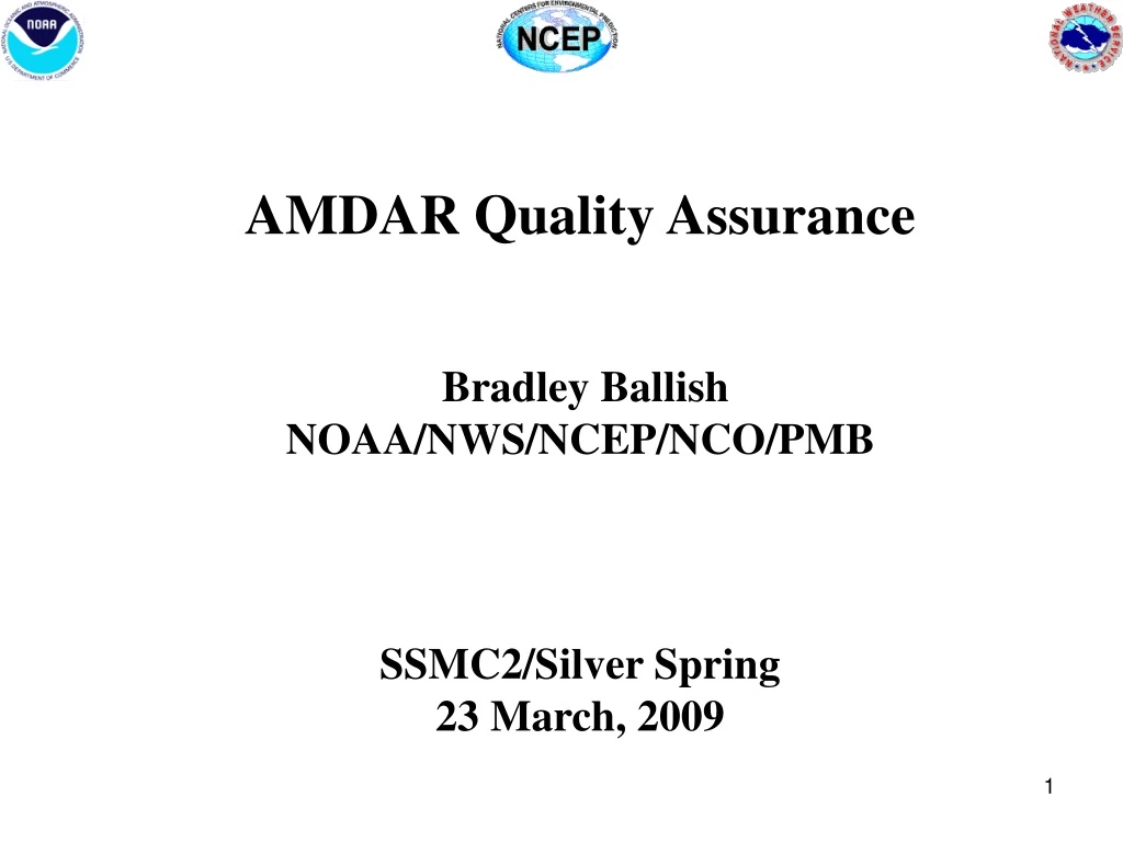 amdar quality assurance bradley ballish noaa