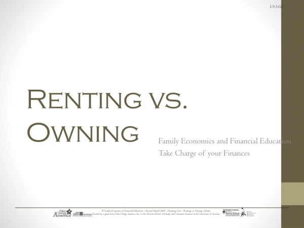 Renting vs. Owning