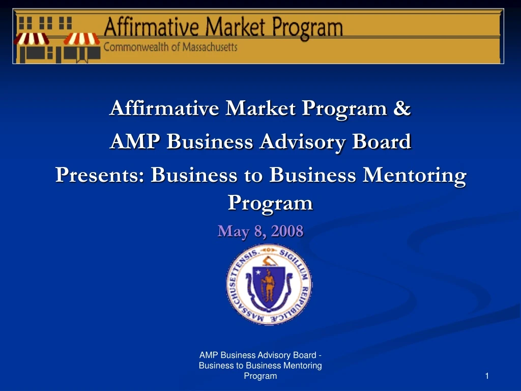 affirmative market program amp business advisory