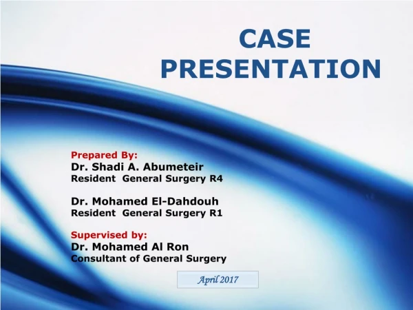 CASE  PRESENTATION