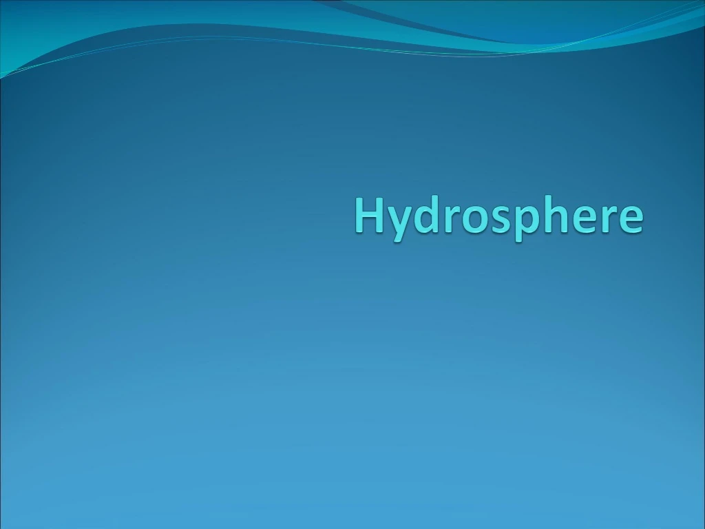 hydrosphere