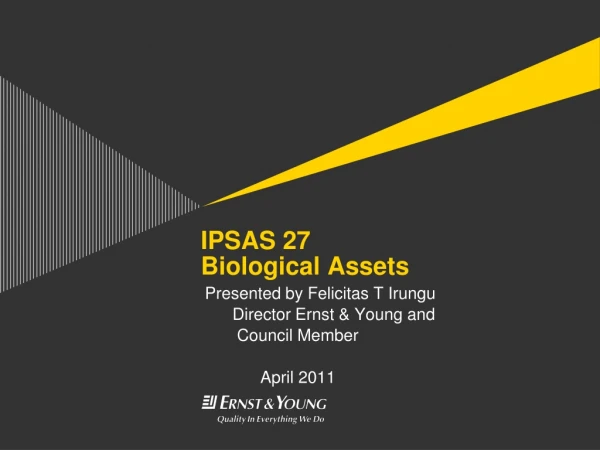 IPSAS 27  Biological Assets