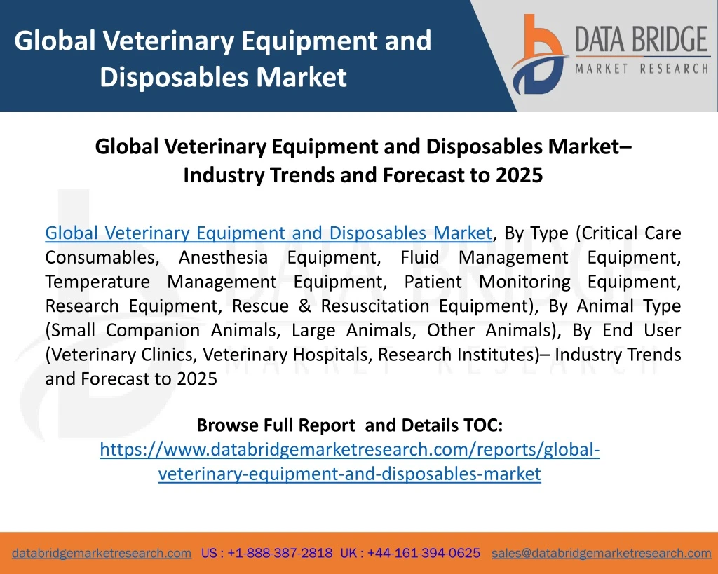 global veterinary equipment and disposables market