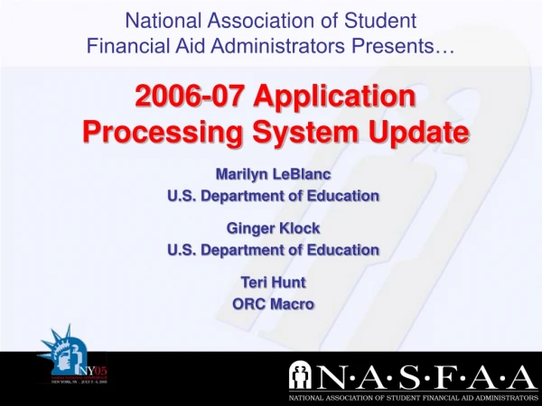 2006-07 Application Processing System Update