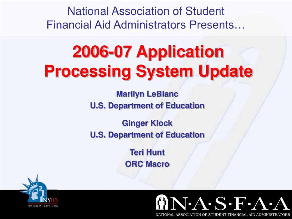 2006 07 application processing system update