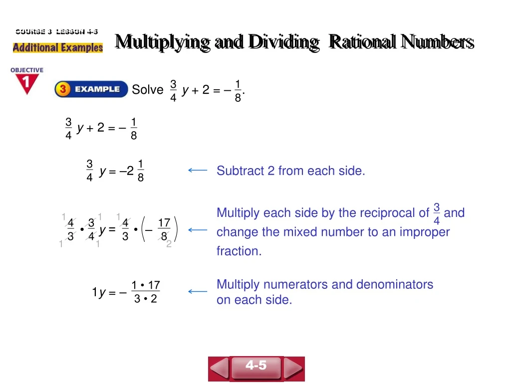 multiplying and dividing rational numbers
