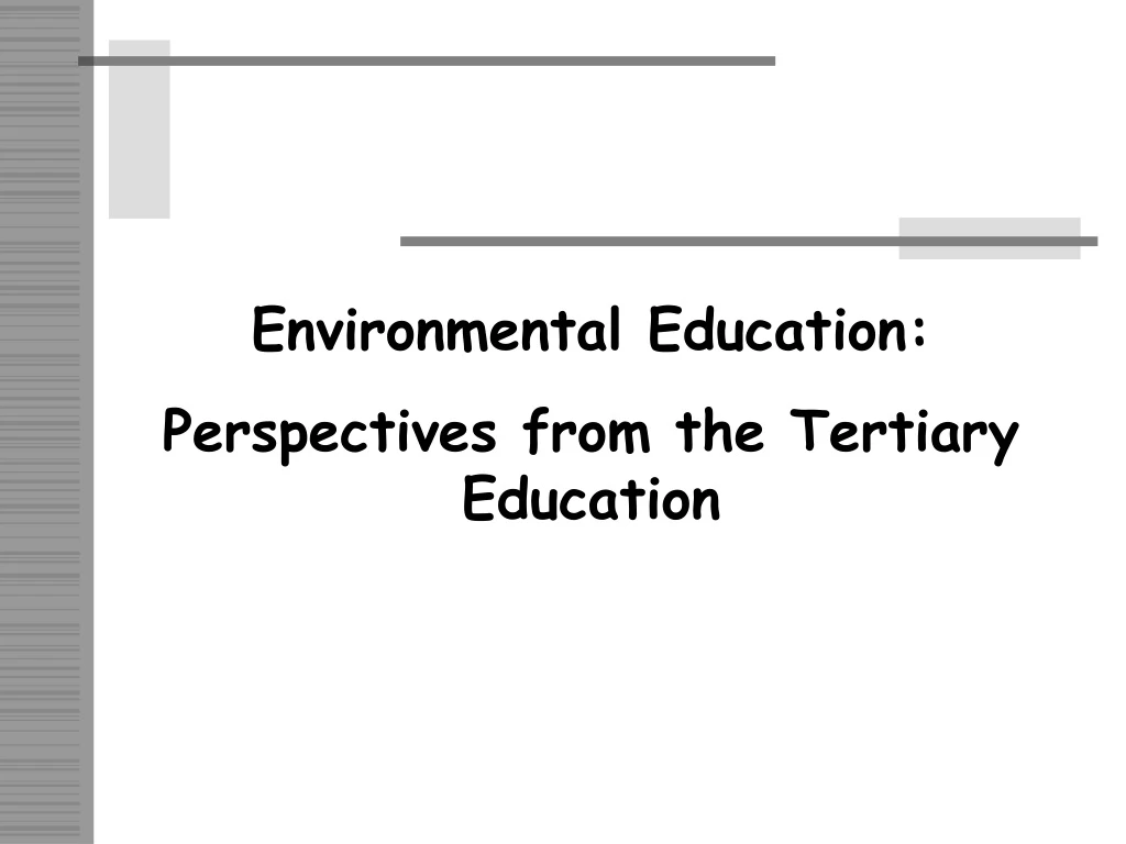 environmental education perspectives from