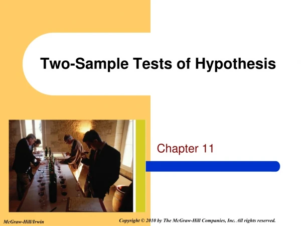 Two-Sample Tests of Hypothesis