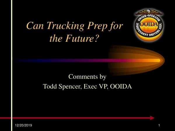 Can Trucking Prep for the Future?