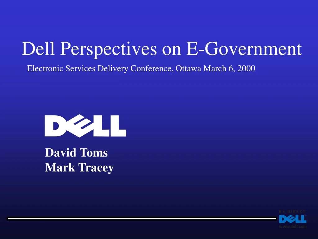 dell perspectives on e government