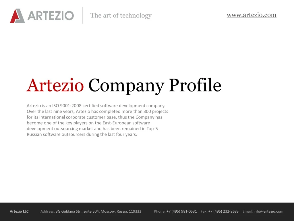 artezio company profile