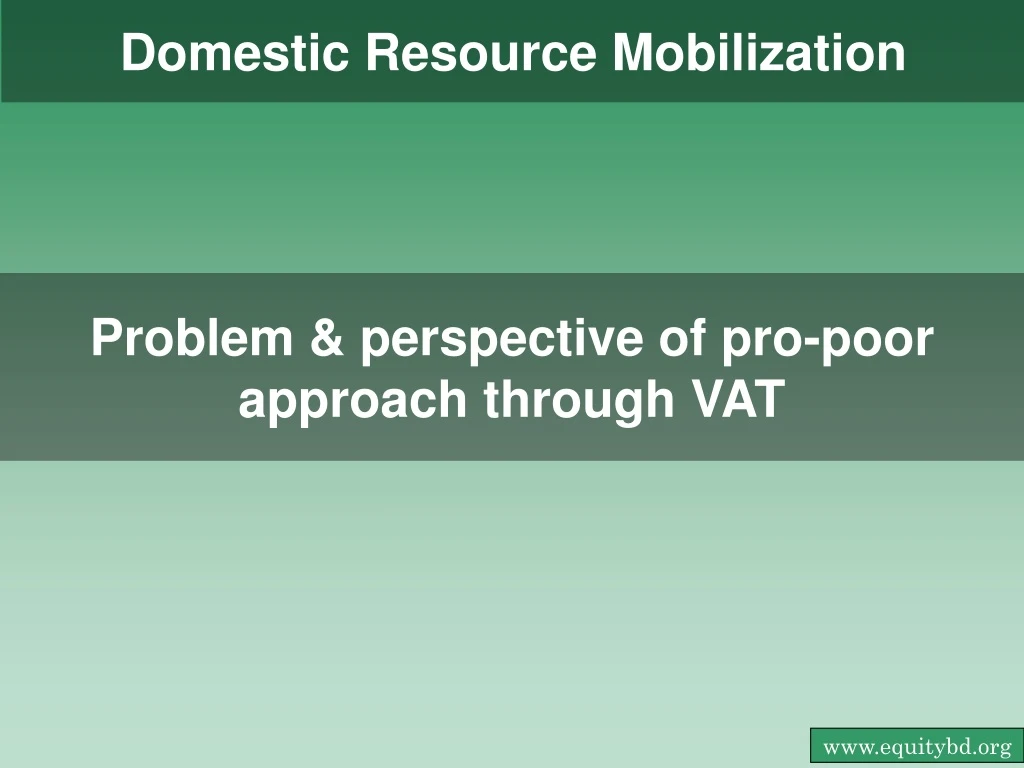 domestic resource mobilization