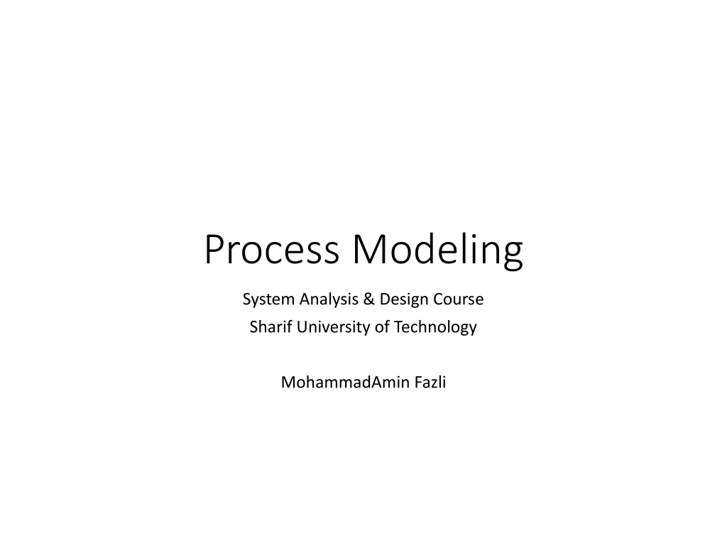 process modeling