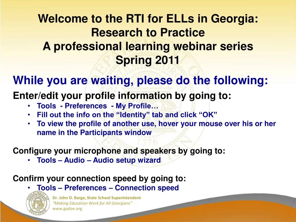 welcome to the rti for ells in georgia research