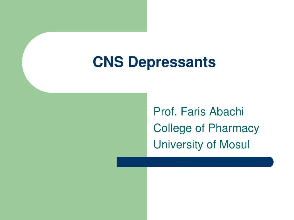 cns depressants