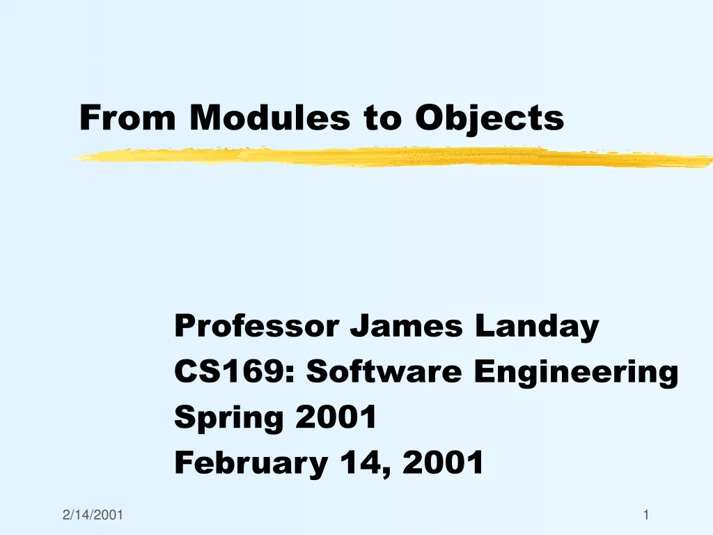 from modules to objects