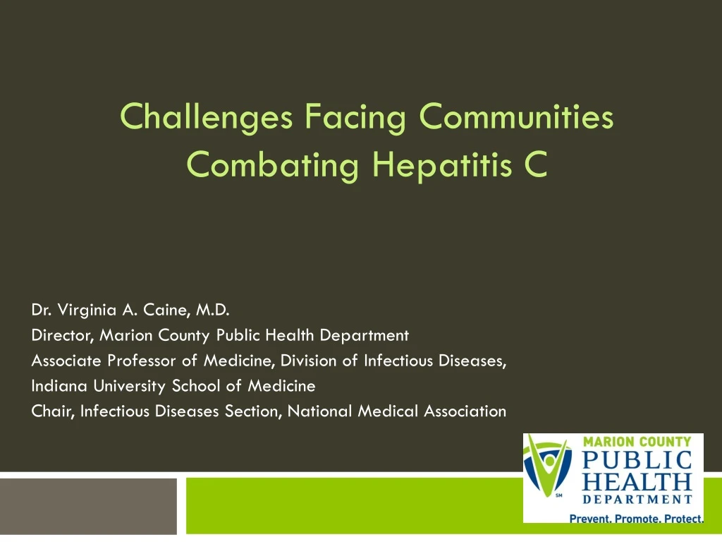 challenges facing communities combating hepatitis c