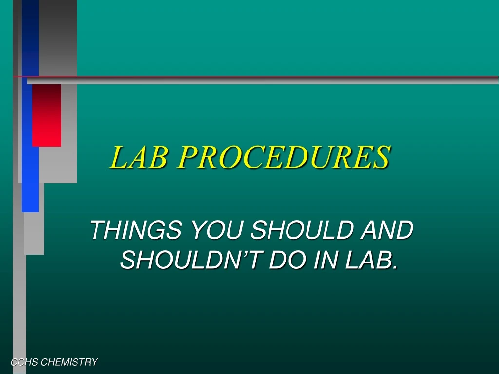 lab procedures