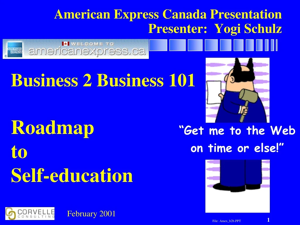 american express canada presentation presenter yogi schulz