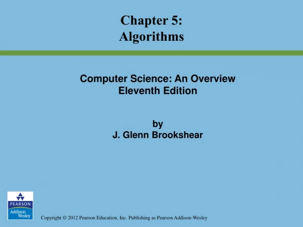 Chapter 5: Algorithms