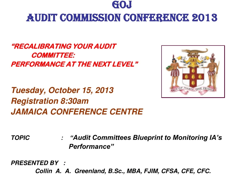 goj audit commission conference 2013