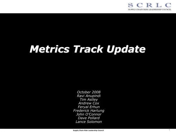 Metrics Track Update