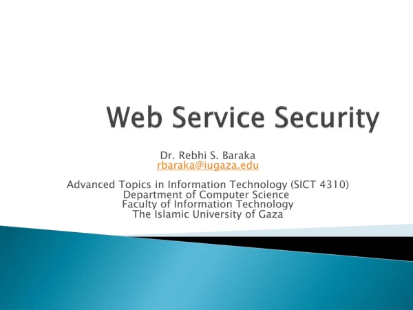 Web Service Security