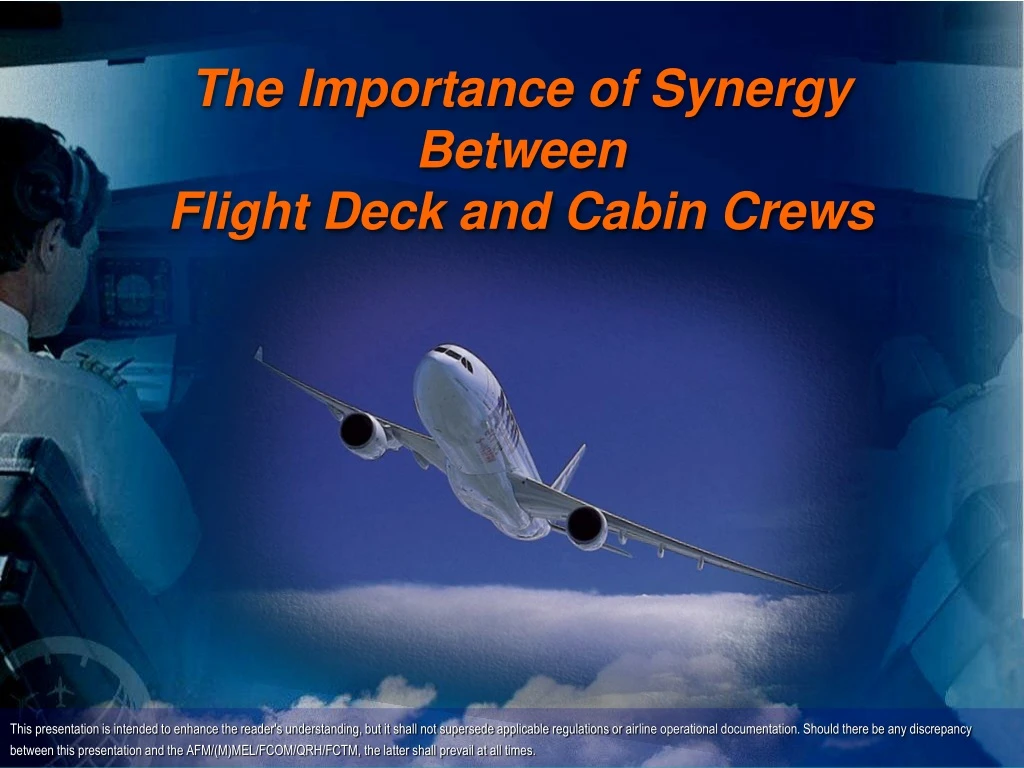 the importance of synergy between flight deck and cabin crews