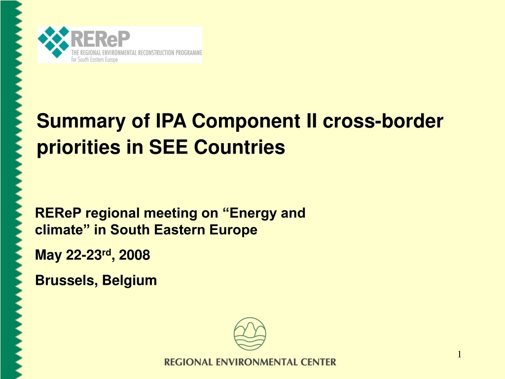 summary of ipa component ii cross border