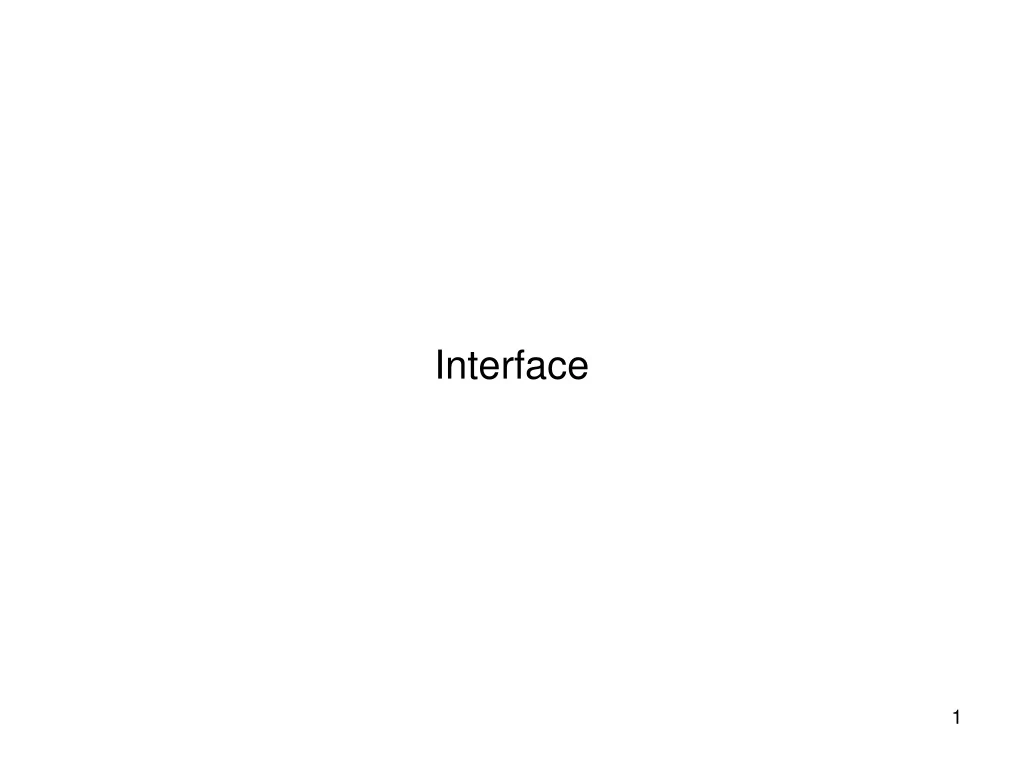 interface