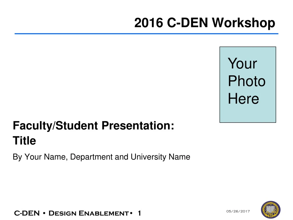 2016 c den workshop