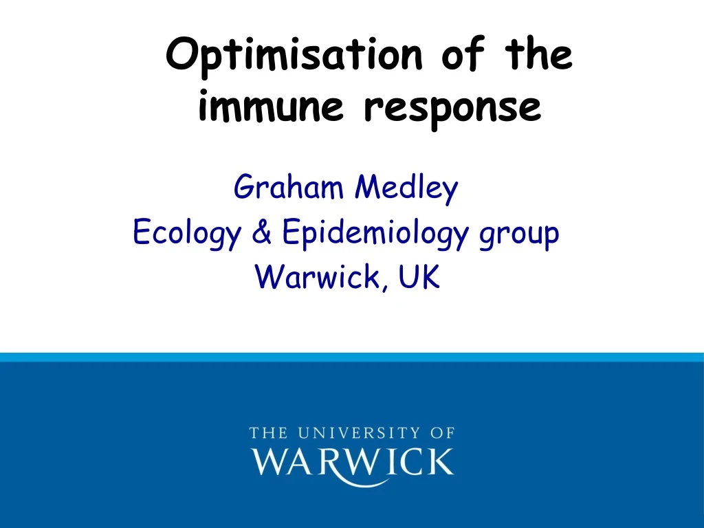 optimisation of the immune response