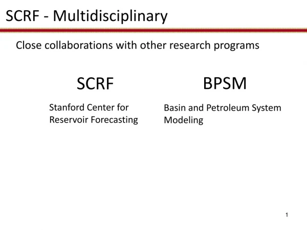 SCRF - Multidisciplinary
